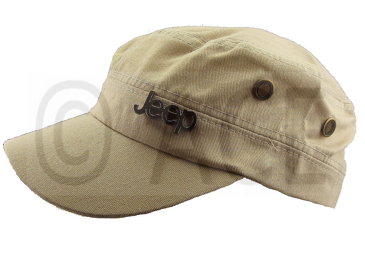 Mens Womens JEEP Cadet Hats Light Cotton Canvas Camping Cap Military
